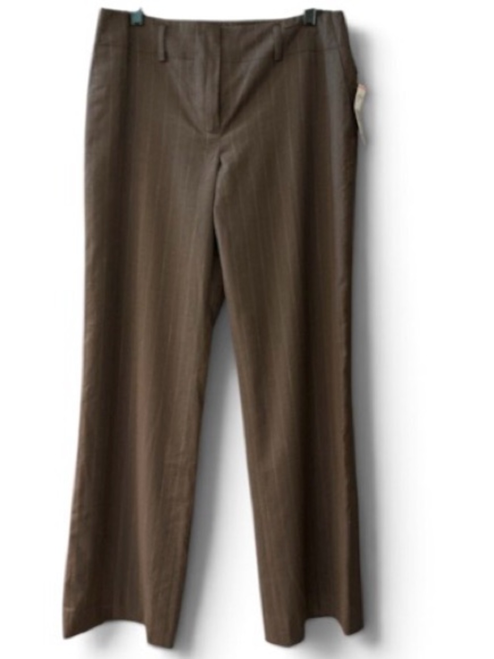 Anne Klein NWT Brown Pinstripe Straight-Leg Trousers